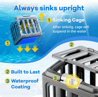 Funscape Kids Pool Diving Toys, Water Swimming Dive Pool Game, Toddler Bath Toy Play Set W/ Fish Box Floating Animals, Fun Outdoor Beach Lake Swim Summer Party Gift 3 4 5 6 7 8 10 12 Year Old Boy Girl Quick Pick Grocers