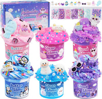 Cloud Slime kit for Girls Ages 8-12, Toys for Girls and Boys, for Kids Slime Set Party kit Goodie Bag Stuffers, 4 5 6 7 8 9 10 Year Old Girl Birthday Gift Cute Stuff Quick Pick Grocers