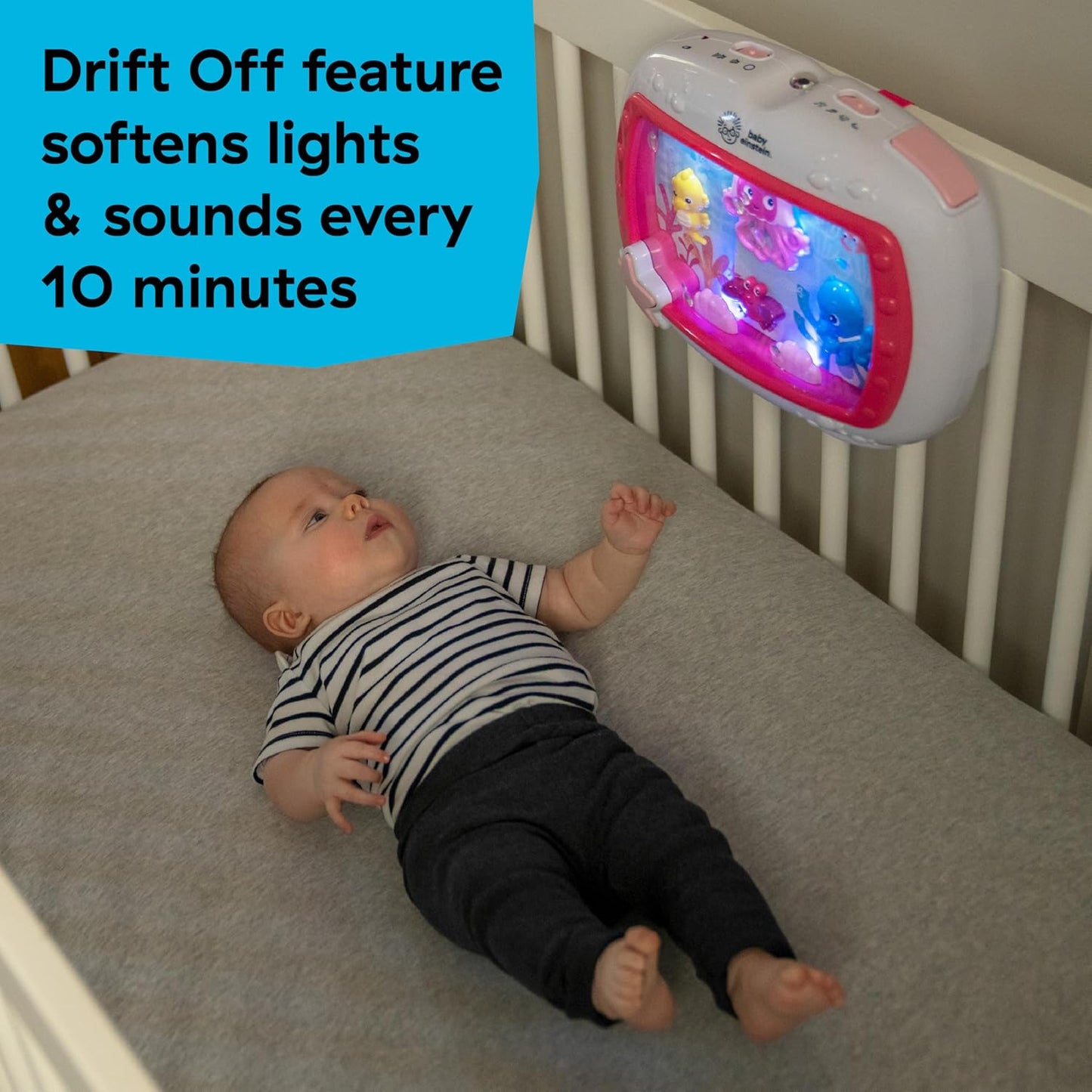Baby Einstein Sea Dreams Soother Musical Crib Toy and Sound Machine, Newborn and up Quick Pick Grocers