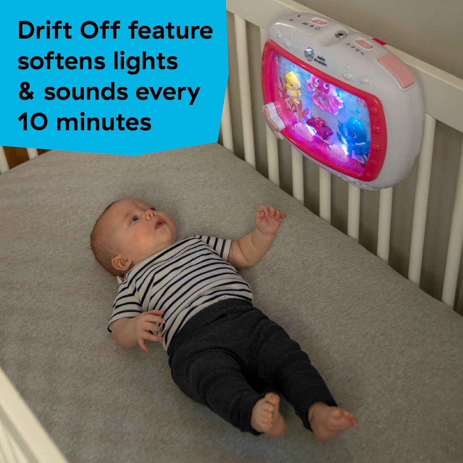Baby Einstein Sea Dreams Soother Musical Crib Toy and Sound Machine, Newborn and up Quick Pick Grocers
