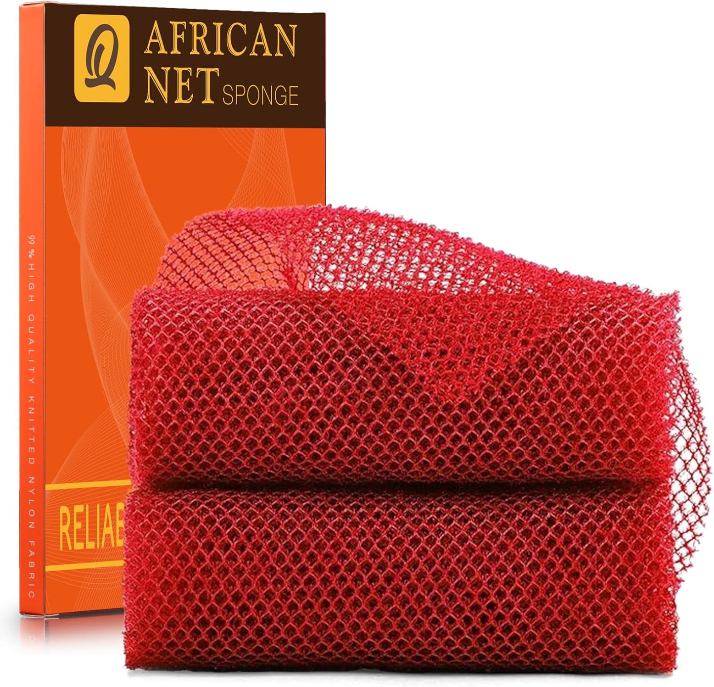 African Bath Sponge African Net Long Net Bath Sponge Exfoliating Shower Body Scrubber Back Scrubber Skin Smoother,Great for Daily Use Quick Pick Grocers