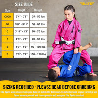 Elite Sports IBJJF Ultra Light BJJ Brazilian Jiu Jitsu Gi for Kids with Preshrunk Fabric and Free Belt Quick Pick Grocers