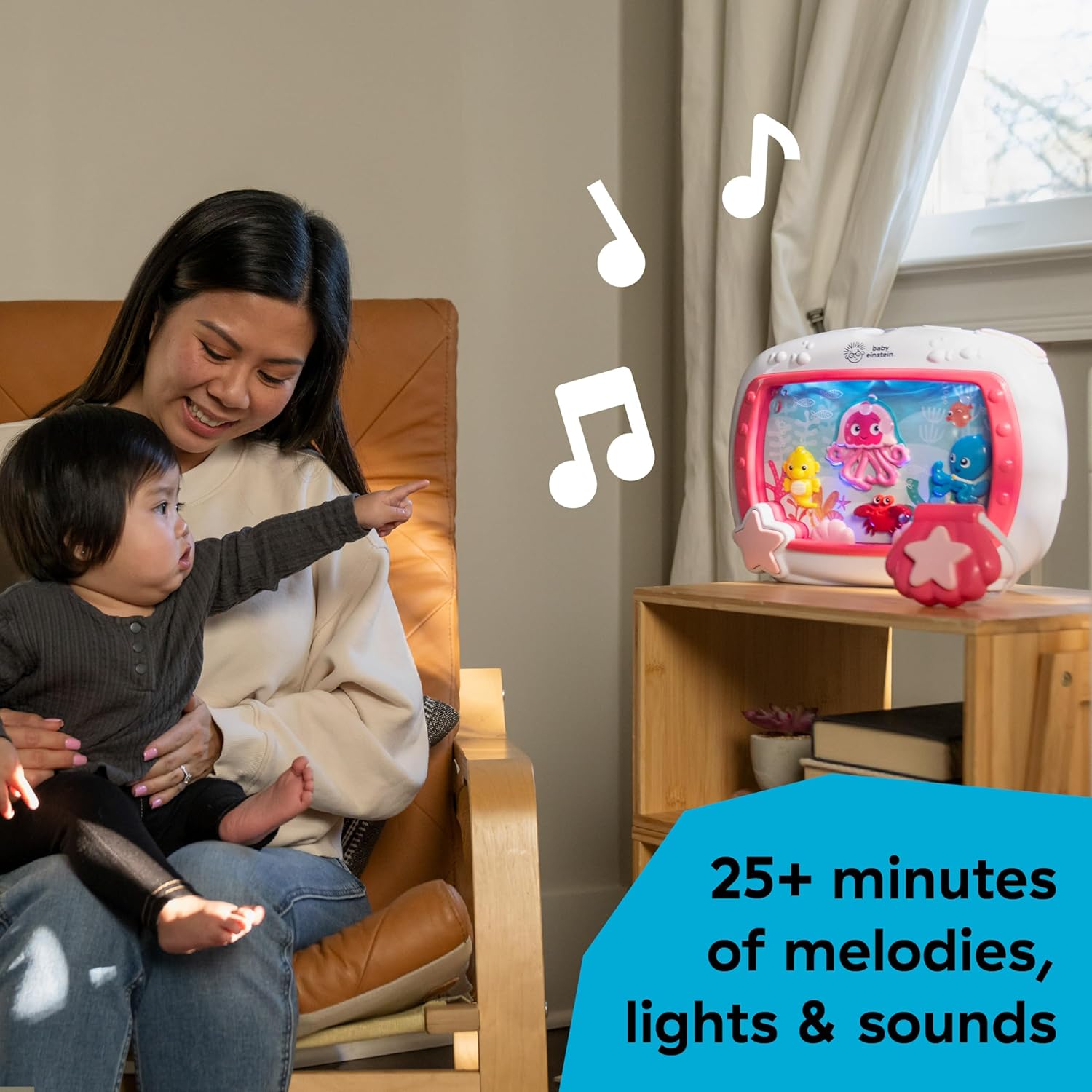 Baby Einstein Sea Dreams Soother Musical Crib Toy and Sound Machine, Newborn and up Quick Pick Grocers