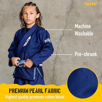 Elite Sports IBJJF Ultra Light BJJ Brazilian Jiu Jitsu Gi for Kids with Preshrunk Fabric and Free Belt Quick Pick Grocers