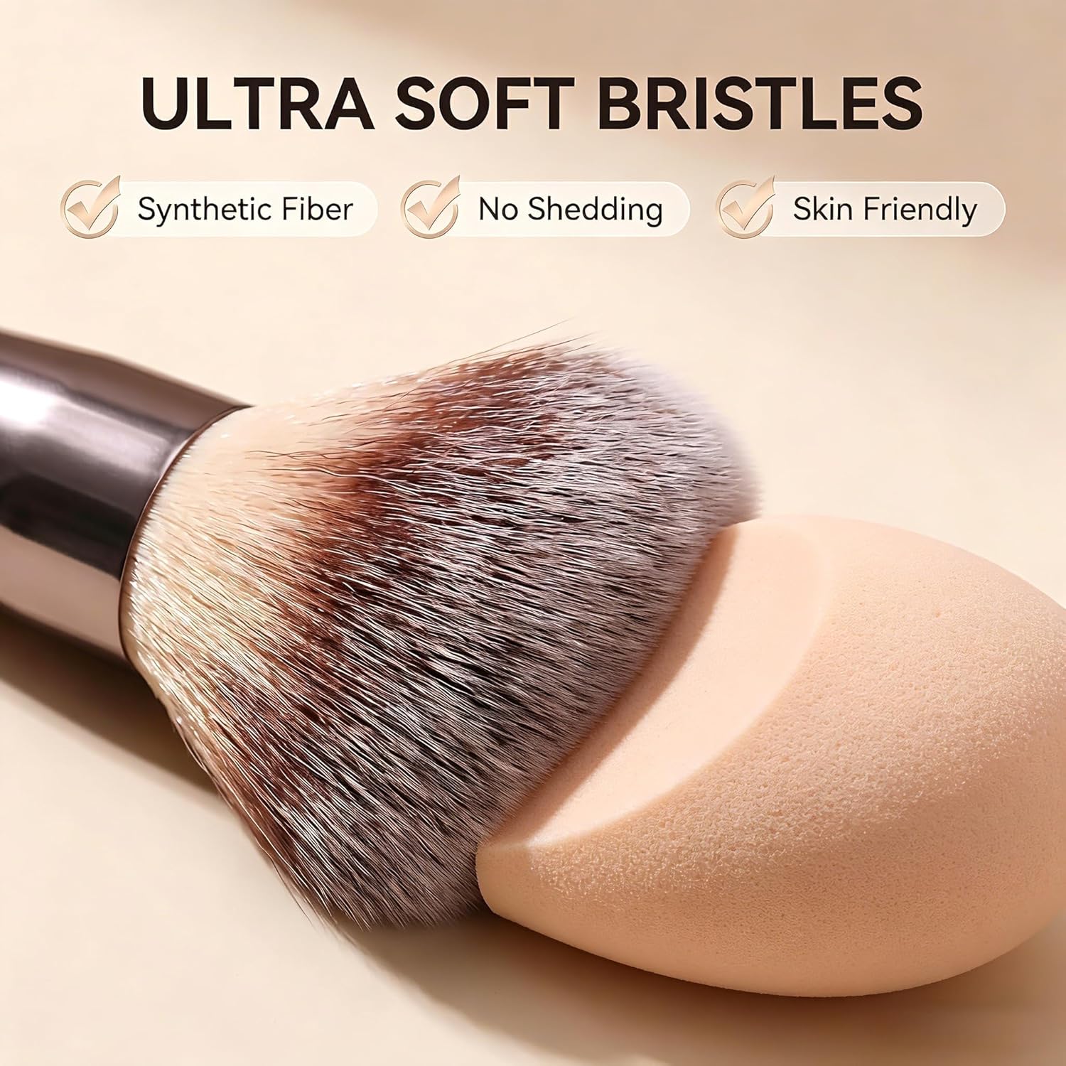 Travel Makeup Brush Set BS-MALL14 PCS Professional Makeup Brushes with Case & Sponge for Foundation, Concealer, Powder, Blush & Eyeshadow, Soft Synthetic Brush Kit for Women, Beginners & Travelers Quick Pick Grocers