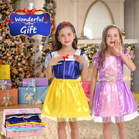 LIMIROLER Princess Dress Up Clothes for Little Girl Role Play Costume Gift Set Princess Dress Up Toys for Toddler Girls Quick Pick Grocers