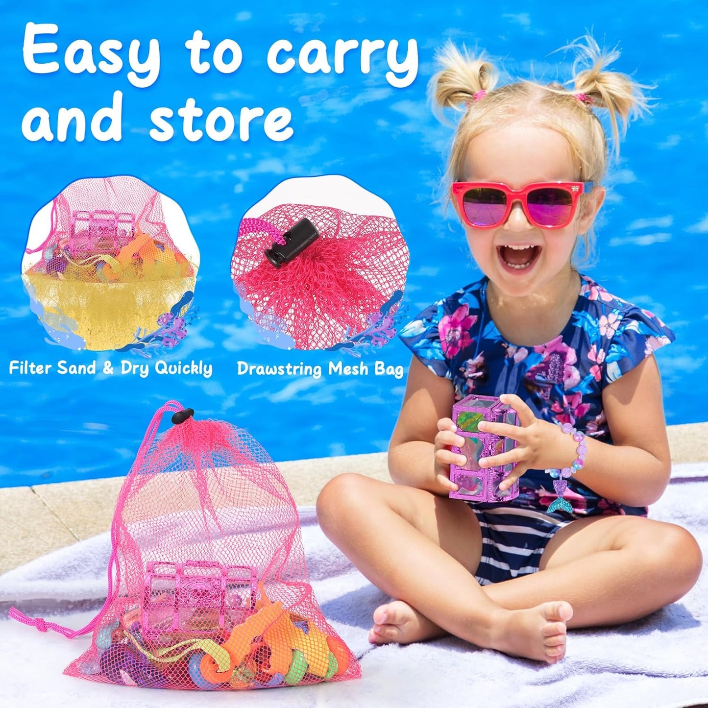 VGOFUN Diving Gems Pool Toys,10 Pcs Colorful Diamond with Treasure Chest Pirate Box Kids Swim Toys Acrylic Underwater Gemstone for Boys Girls Bath Toys Swimming Training Gift Water Pool Games Quick Pick Grocers