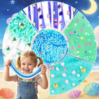 Cloud Slime kit for Girls Ages 8-12, Toys for Girls and Boys, for Kids Slime Set Party kit Goodie Bag Stuffers, 4 5 6 7 8 9 10 Year Old Girl Birthday Gift Cute Stuff Quick Pick Grocers