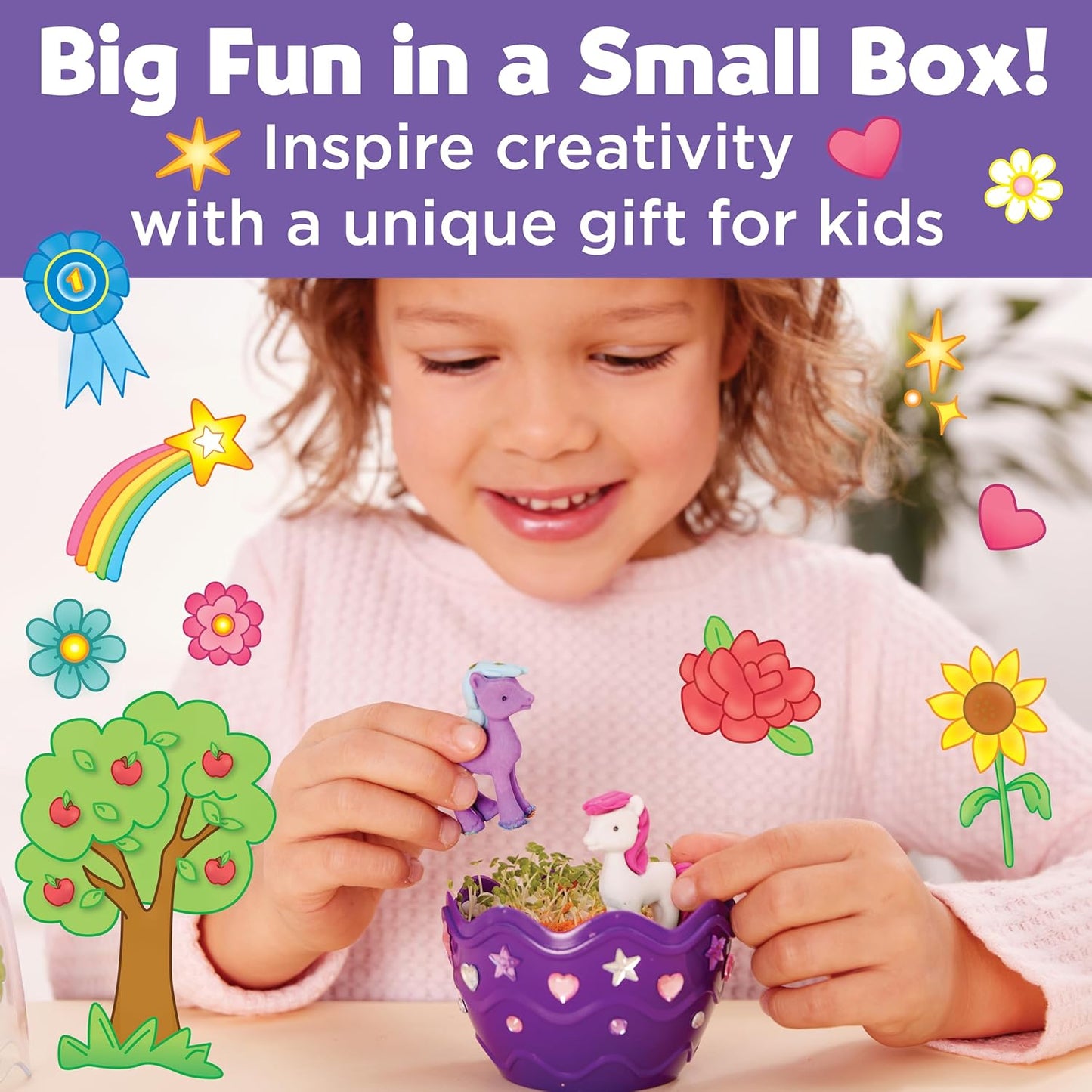 Creativity for Kids Mini Garden: Gifts for Girls, Crafts and Toys, Stocking Stuffers for Kids (Ages 6+) Quick Pick Grocers