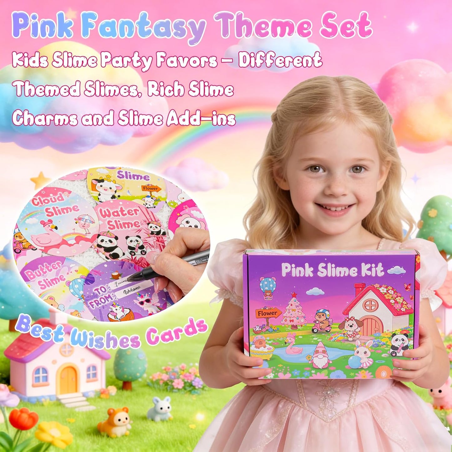 Cloud Slime kit for Girls Ages 8-12, Toys for Girls and Boys, for Kids Slime Set Party kit Goodie Bag Stuffers, 4 5 6 7 8 9 10 Year Old Girl Birthday Gift Cute Stuff Quick Pick Grocers