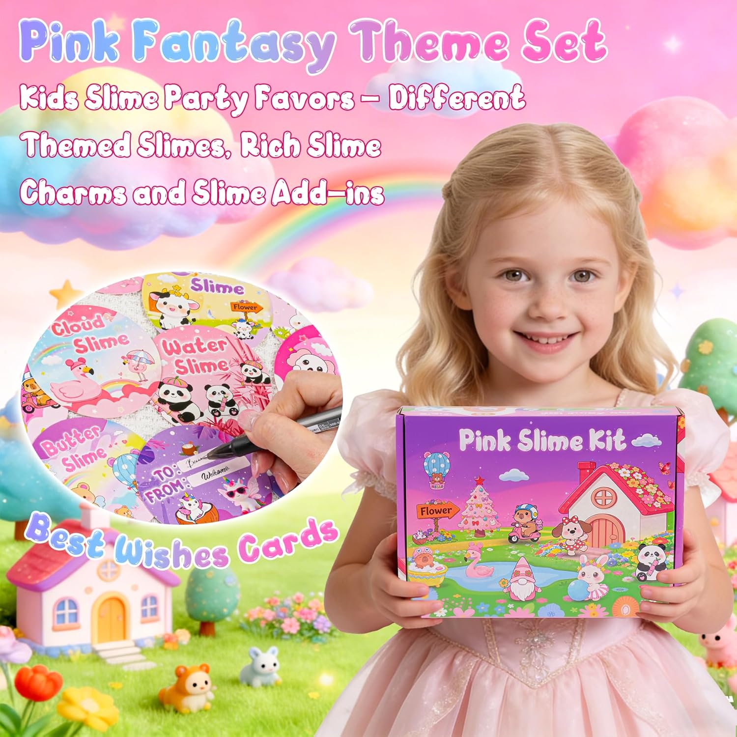 Cloud Slime kit for Girls Ages 8-12, Toys for Girls and Boys, for Kids Slime Set Party kit Goodie Bag Stuffers, 4 5 6 7 8 9 10 Year Old Girl Birthday Gift Cute Stuff Quick Pick Grocers