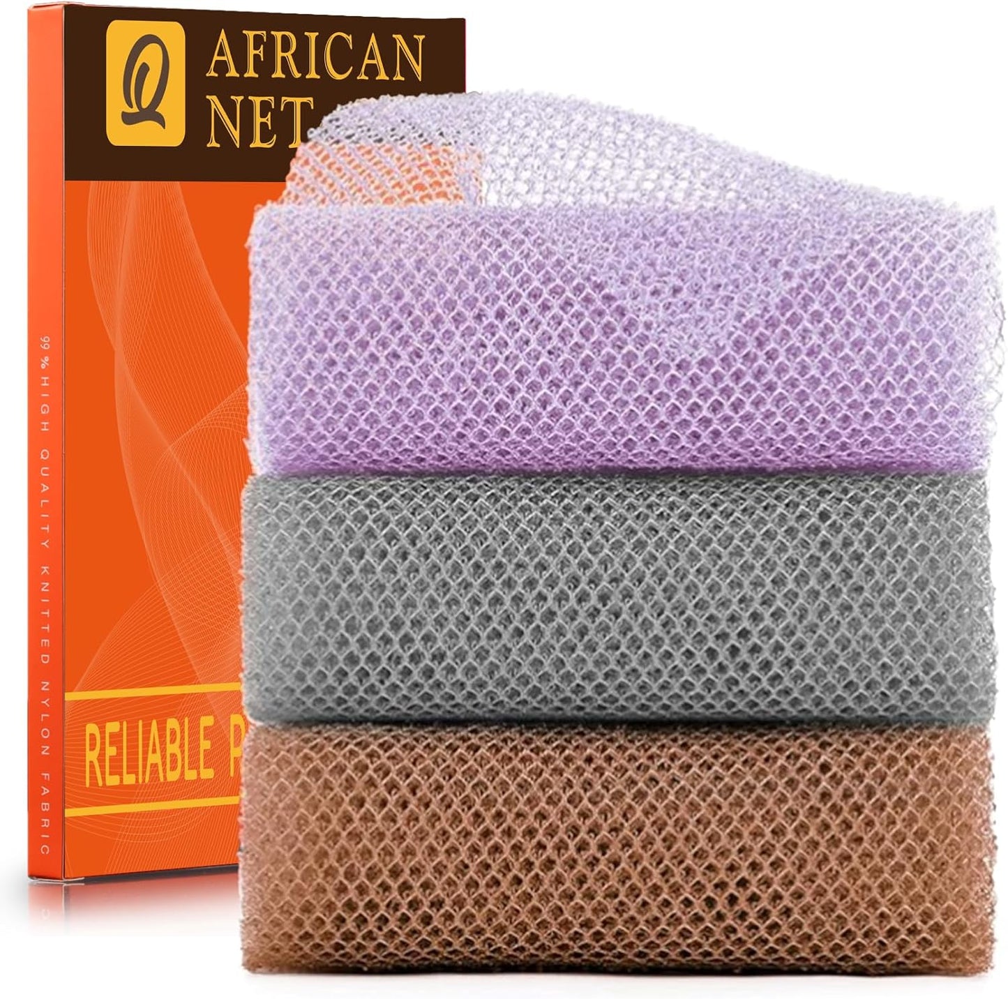 African Bath Sponge African Net Long Net Bath Sponge Exfoliating Shower Body Scrubber Back Scrubber Skin Smoother,Great for Daily Use Quick Pick Grocers