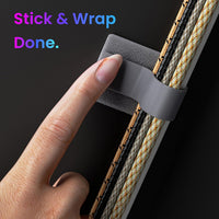LX IntMfr. Hook and Loop Cable Ties, Self Adhesive Hook and Loop Cable Straps, Sticky-back Cord Organizer, Cable Clip, Household & Office Essentials, 40Pcs per Pack Quick Pick Grocers