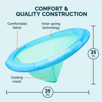 SwimWays Spring Float Premium Papasan Pool Lounger, Inflatable Pool Floats Adult with Fast Inflation for Ages 15 & Up Quick Pick Grocers