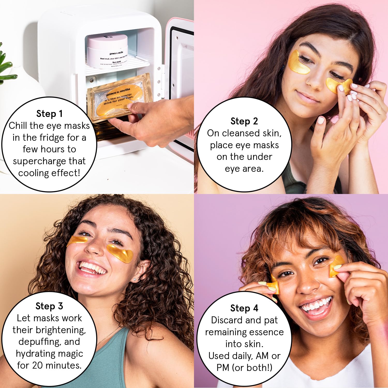 grace & stella Award Winning Under Eye Mask Reduce Dark Circles, Puffy Eyes, Undereye Bags, Wrinkles, Gel Under Eye Patches, Get Well Gifts for Women Quick Pick Grocers