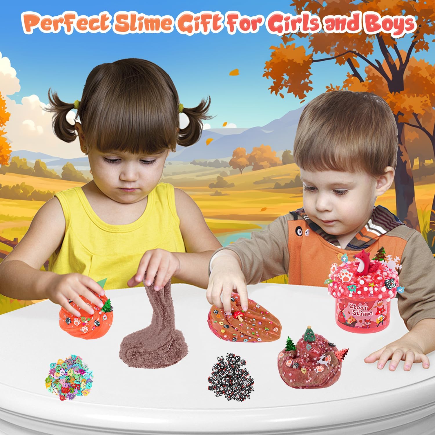 Cloud Slime kit for Girls Ages 8-12, Toys for Girls and Boys, for Kids Slime Set Party kit Goodie Bag Stuffers, 4 5 6 7 8 9 10 Year Old Girl Birthday Gift Cute Stuff Quick Pick Grocers