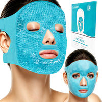 ZNÖCUETÖD Cold Face Eye Mask Ice Pack Reduce Facial Puff, Dark Circles, Hot Cold Compress Pack, Face SPA Gift for Woman Sleeping, Pressure, Headaches, Skin Care, Post Laser Cosmetic Care, Reversible Quick Pick Grocers