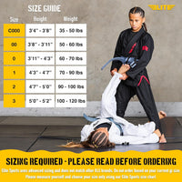 Elite Sports IBJJF Ultra Light BJJ Brazilian Jiu Jitsu Gi for Kids with Preshrunk Fabric and Free Belt Quick Pick Grocers