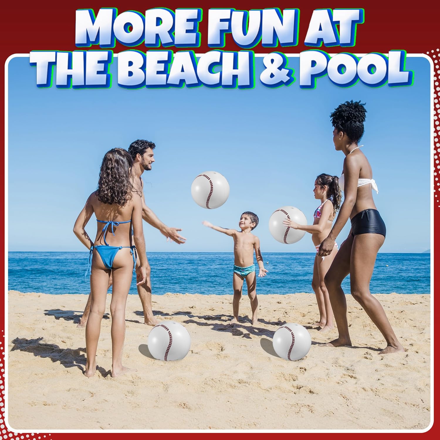 Inflatable Balls (Pack of 12) 16-inch, Beach Balls Bulk for Beach Toys & Birthday Party Decorations & Party Favors for Kids, Goodie Bags Stuffers Quick Pick Grocers
