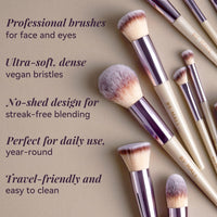 BS-MALL Makeup Brush Set 18 Pcs Professional Foundation Powder Concealers Eyeshadow Blush Synthetic Makeup Brushes with Labeled instruction Black Case Upgraded Version Quick Pick Grocers