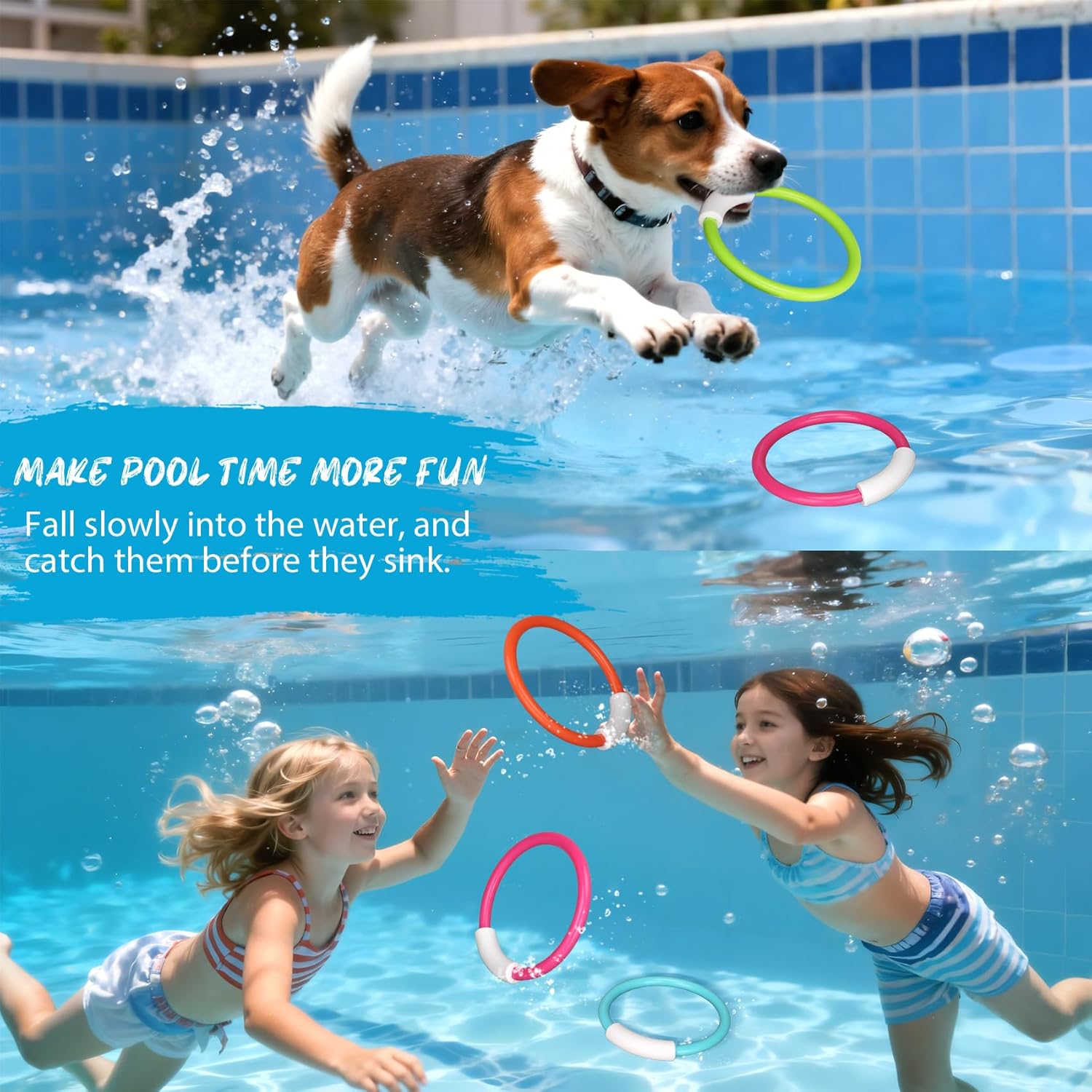 Korlon Tec Underwater Pool Toys for Kids Ages 4-8 8-12, Summer Training Swim Pool Diving Toys Set for Fun Water Games Quick Pick Grocers