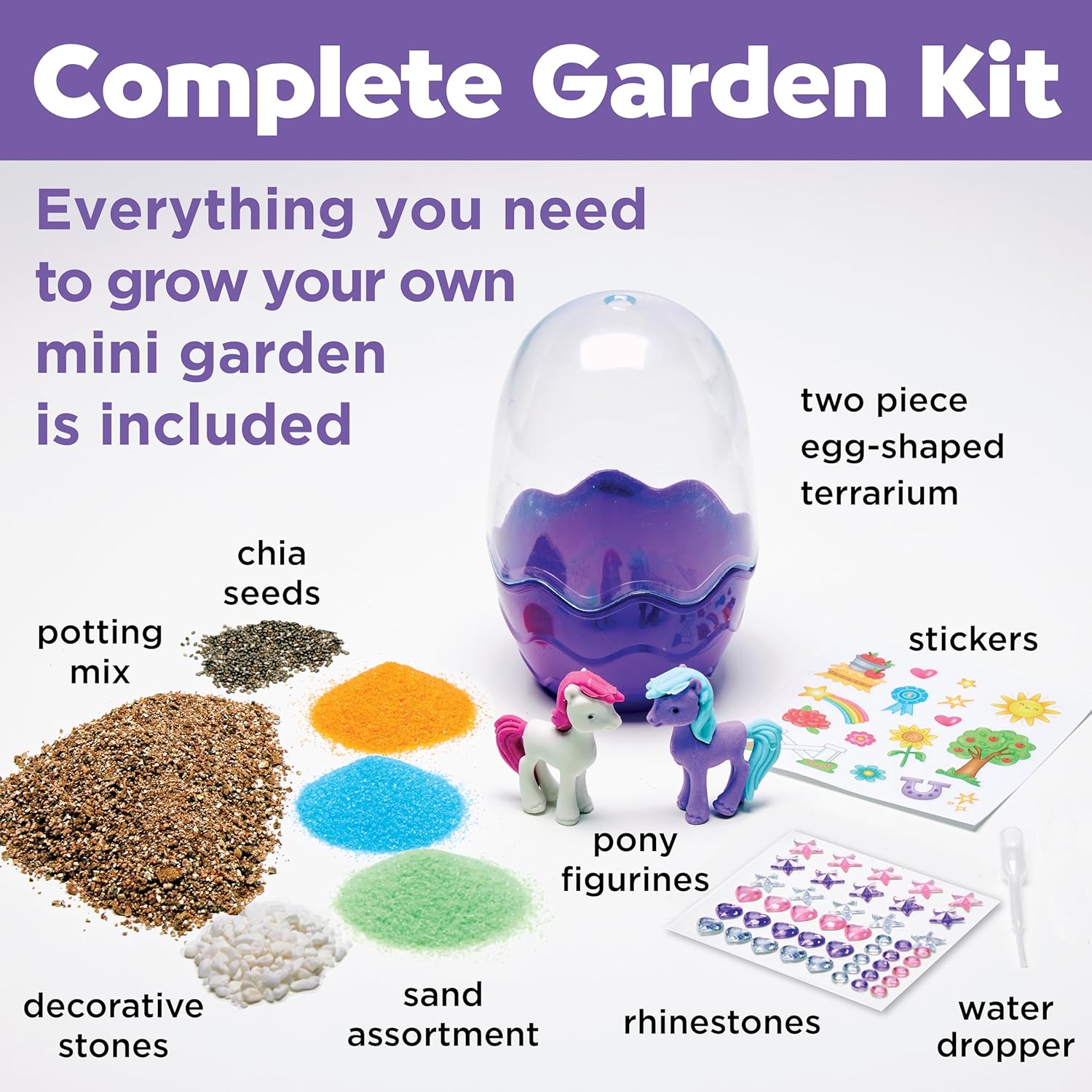 Creativity for Kids Mini Garden: Gifts for Girls, Crafts and Toys, Stocking Stuffers for Kids (Ages 6+) Quick Pick Grocers