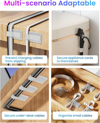 LX IntMfr. Hook and Loop Cable Ties, Self Adhesive Hook and Loop Cable Straps, Sticky-back Cord Organizer, Cable Clip, Household & Office Essentials, 40Pcs per Pack Quick Pick Grocers