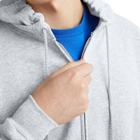 Hanes Men's Full-Zip Eco-Smart Hoodie, Light Blue, XX-Large Econic Blanks