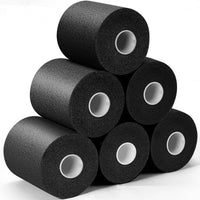 Upgraded 6 Pack Pre Wrap Athletic, Black Prewrap Athletic Tape for Hair Soccer, Soccer Sports Pre Wrap Tape, Pre-Wrap Foam Underwrap Tape Quick Pick Grocers