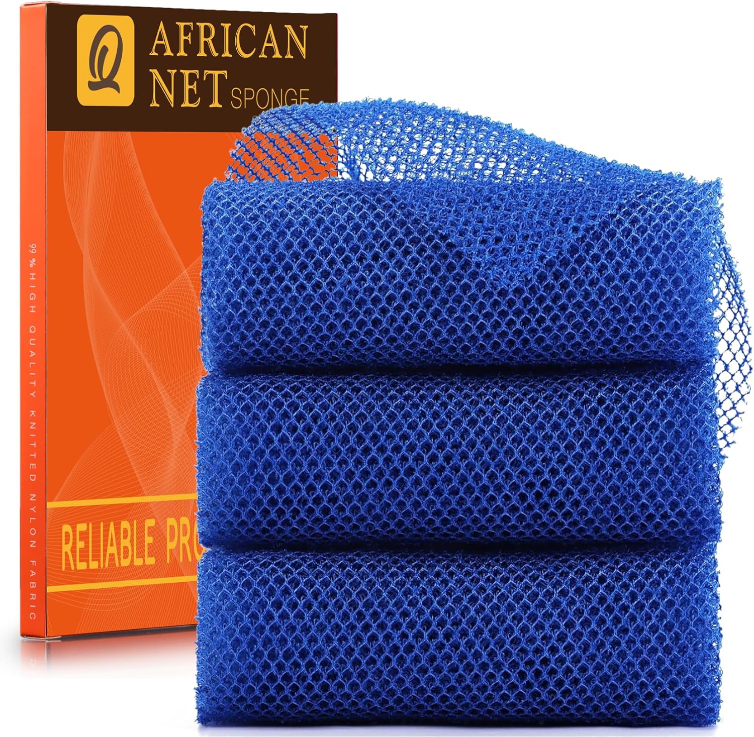 African Bath Sponge African Net Long Net Bath Sponge Exfoliating Shower Body Scrubber Back Scrubber Skin Smoother,Great for Daily Use Quick Pick Grocers