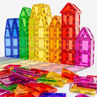 Magnetic Tiles Building Blocks for 3 4 5 6 7 8+ Years Old Boys Girls Colorful Magnet Stacking Toys Birthday Gift for Toddlers STEM Preschool Educational Construction Tiles Set Quick Pick Grocers