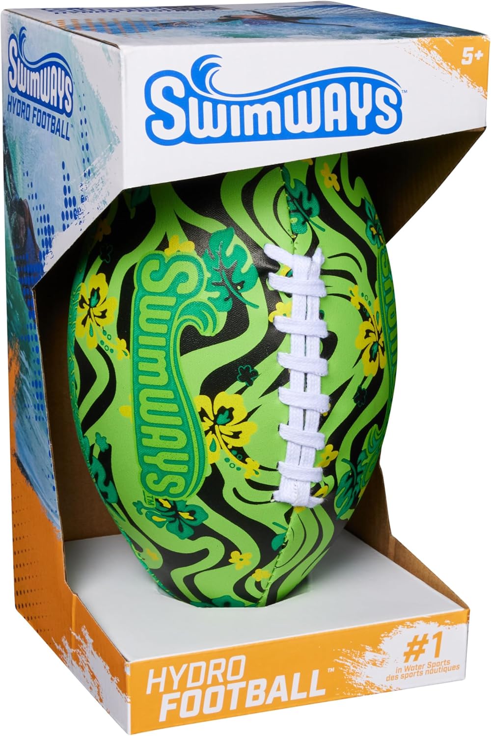 Swimways Hydro Waterproof Football, Outdoor Games for Adults and Kids, Swimming Pool Accessories and Pool Party Games,9.25 Inches Quick Pick Grocers