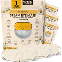 Eye Serenity Steam Eye Mask, Heated Eye Mask, Self Heating Warm Compress for Dry Eyes, Fast Relief for Stye, Puffy Sensitive Eyes, Moist Heat, Relaxation Gifts for Women and Men (15 Pack) Quick Pick Grocers