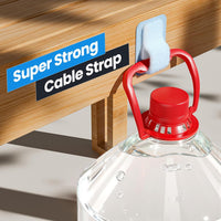 Cable Management Under Desk, 【Up to 15 Cord】【Enhanced Wire Holder】 Cord Organizer Holder, Adjustable Hook and Loop Cable Ties, Wire Clips Under Table Hider Quick Pick Grocers