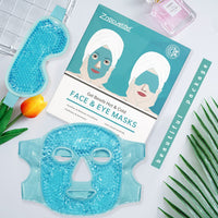 ZNÖCUETÖD Cold Face Eye Mask Ice Pack Reduce Facial Puff, Dark Circles, Hot Cold Compress Pack, Face SPA Gift for Woman Sleeping, Pressure, Headaches, Skin Care, Post Laser Cosmetic Care, Reversible Quick Pick Grocers