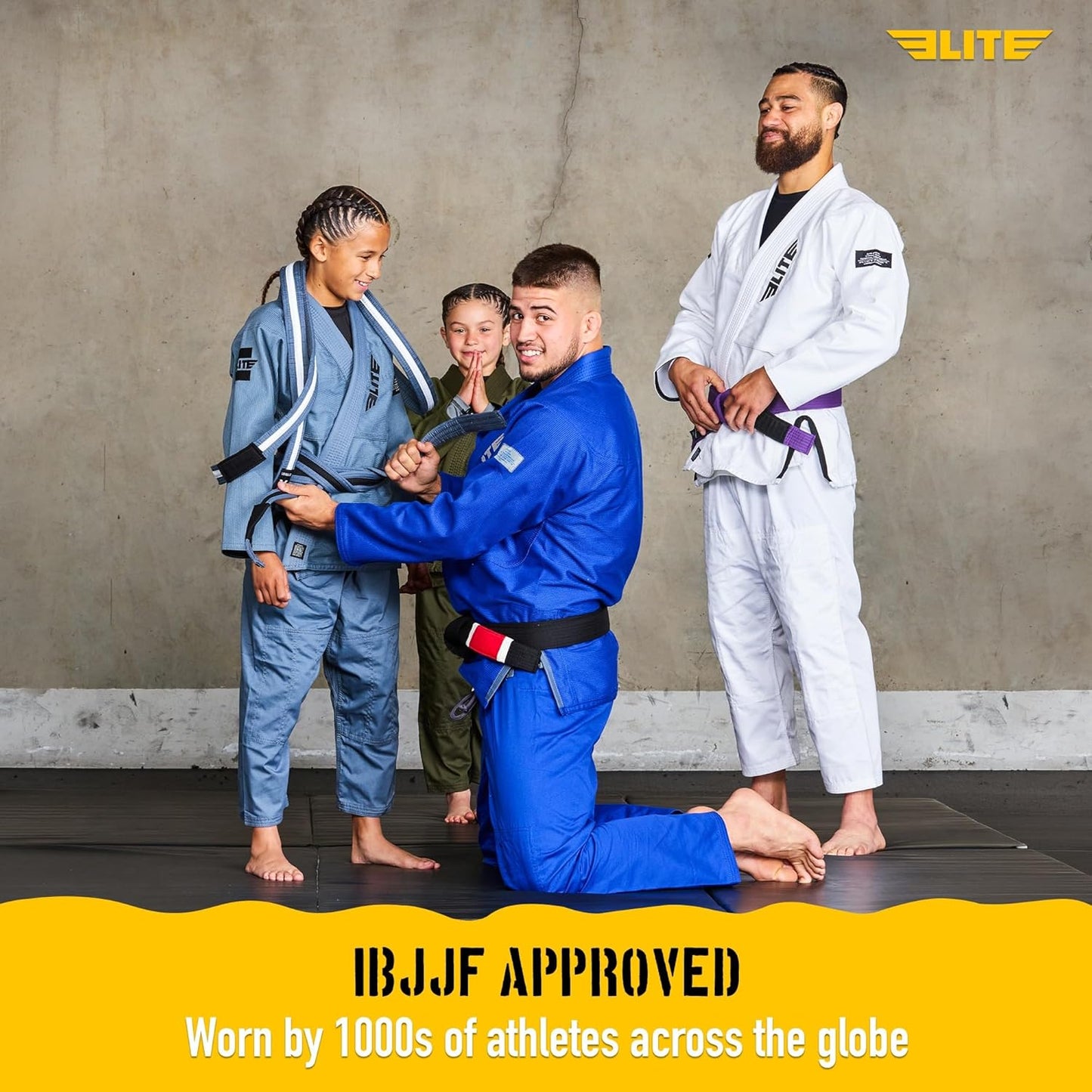 Elite Sports IBJJF Ultra Light BJJ Brazilian Jiu Jitsu Gi for Kids with Preshrunk Fabric and Free Belt Quick Pick Grocers