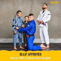 Elite Sports IBJJF Ultra Light BJJ Brazilian Jiu Jitsu Gi for Kids with Preshrunk Fabric and Free Belt Quick Pick Grocers