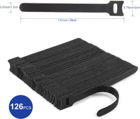 Nettbe Reusable Cable Ties, Adjustable Cord Straps Wire Organizer Cord Wrap and Hook Loop Cable Management Quick Pick Grocers