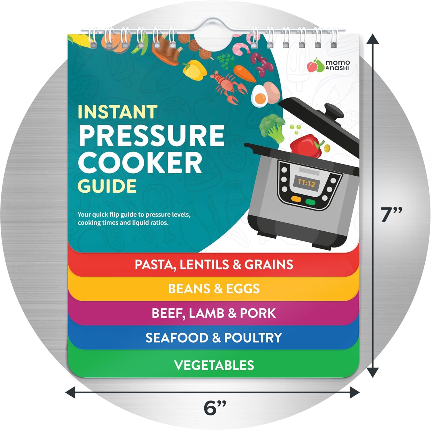 Magnetic Kitchen & Health Reference Cheat Sheet Booklet Quick Pick Grocers