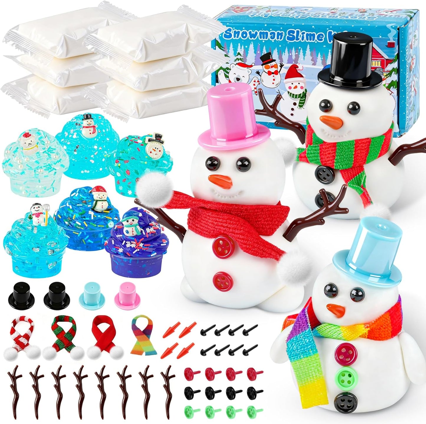 Cloud Slime kit for Girls Ages 8-12, Toys for Girls and Boys, for Kids Slime Set Party kit Goodie Bag Stuffers, 4 5 6 7 8 9 10 Year Old Girl Birthday Gift Cute Stuff Quick Pick Grocers