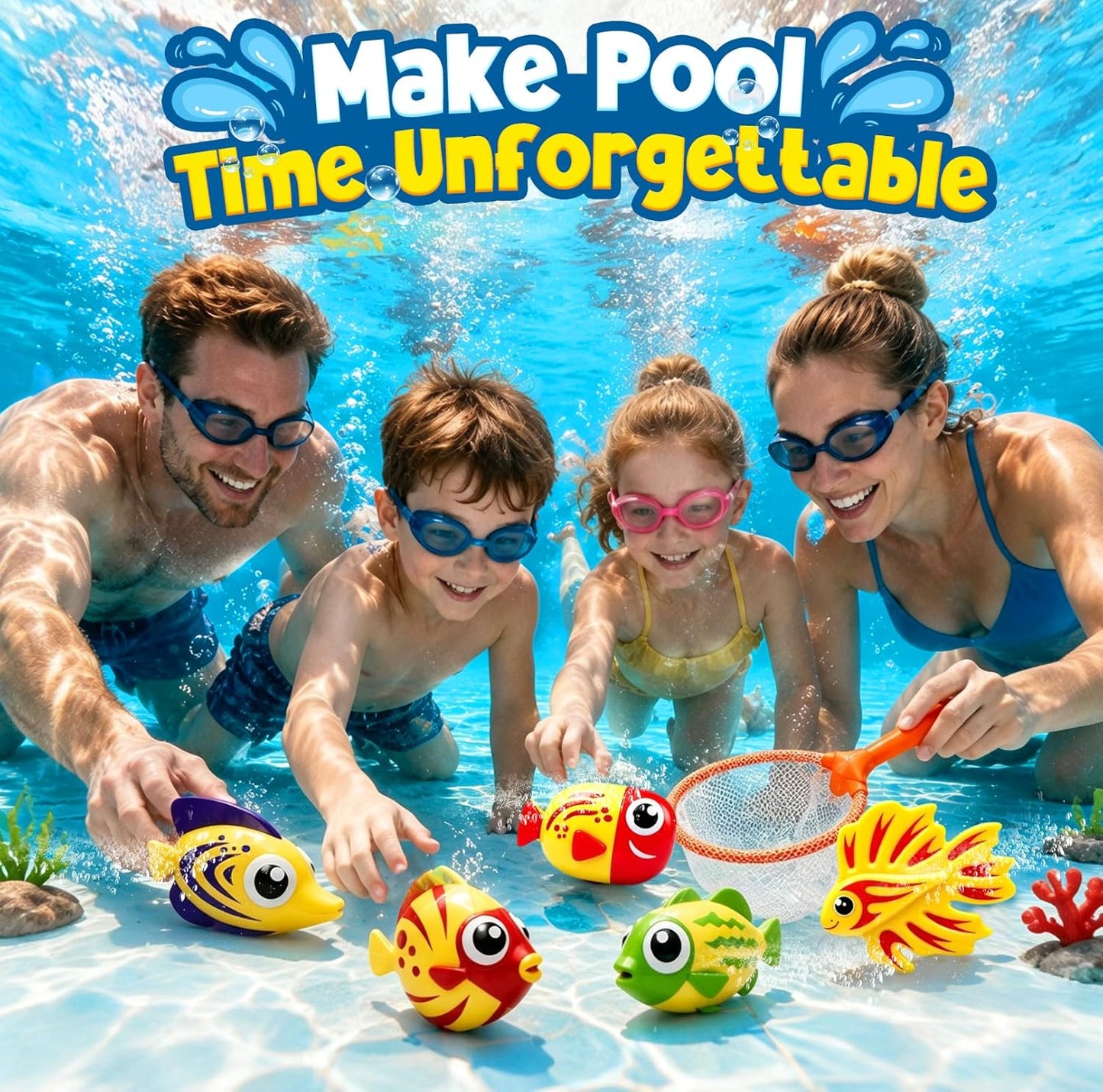 Diving Pool Toys, Bath Toys Set for Kids Shower Ages 3-12, Beach Essentials Water Toy Pool Games Summer Swim Water Dive Sinking Mermaid Toys Quick Pick Grocers