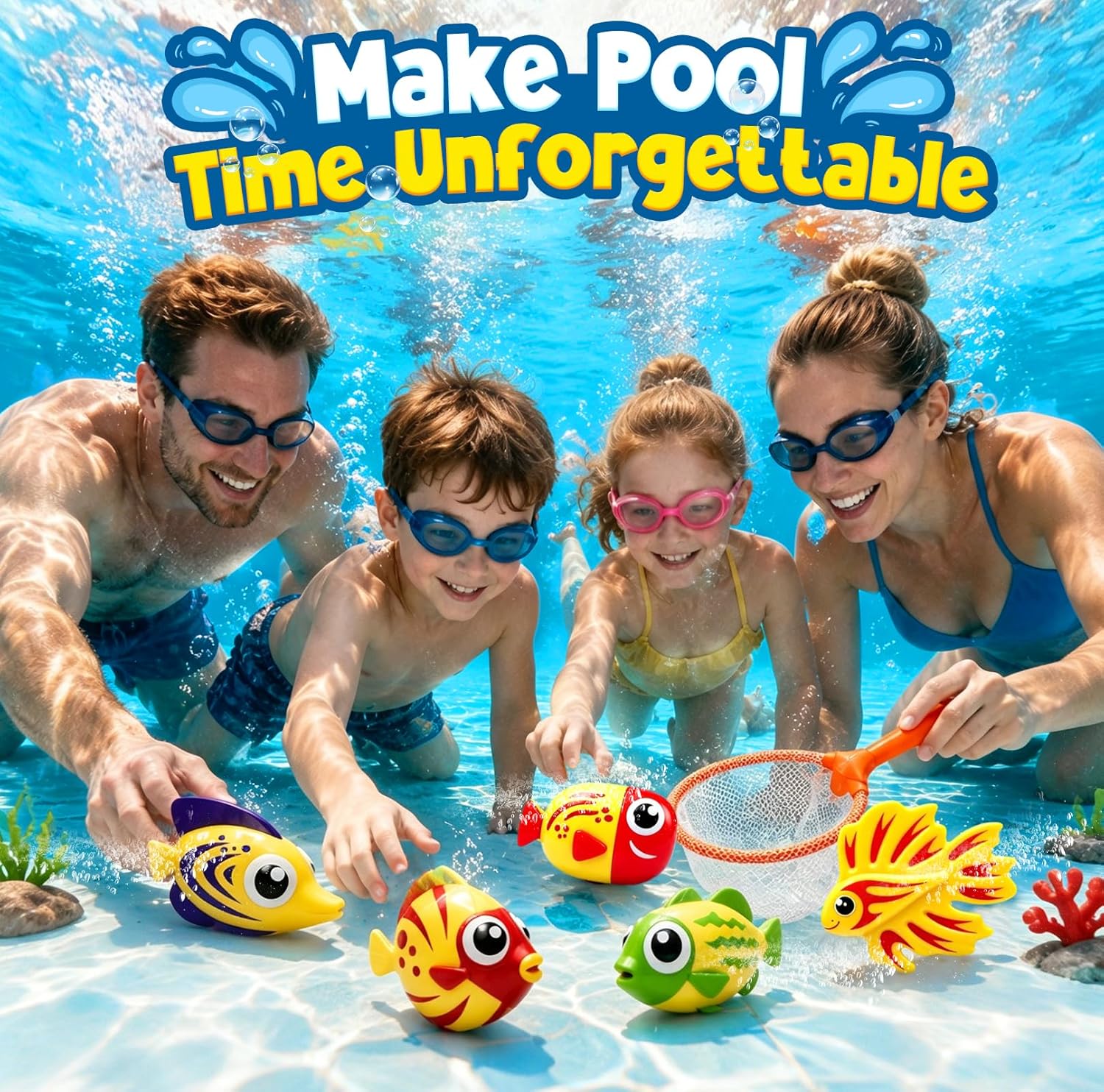 Diving Pool Toys, Bath Toys Set for Kids Shower Ages 3-12, Beach Essentials Water Toy Pool Games Summer Swim Water Dive Sinking Mermaid Toys Quick Pick Grocers