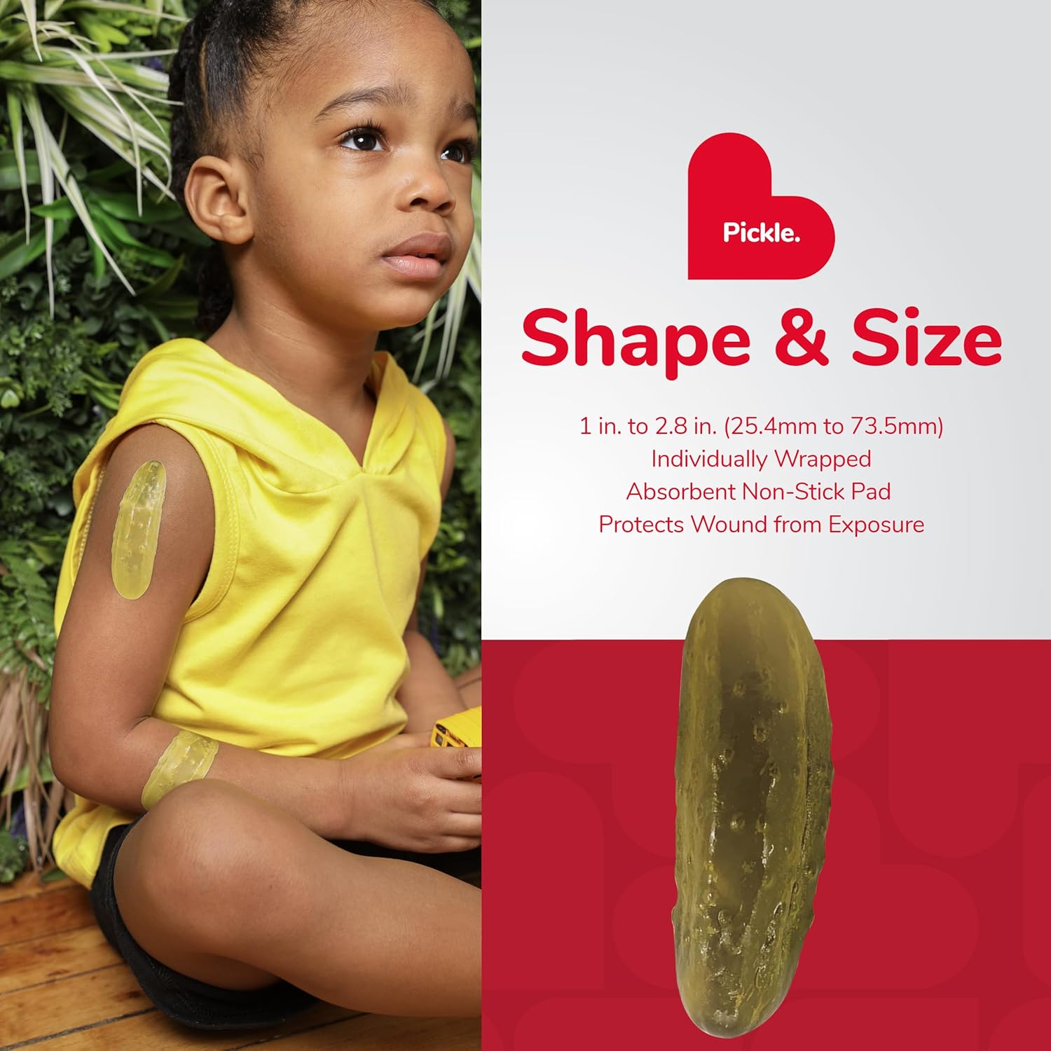 BioSwiss Bandages, Pickle Shaped Self Adhesive Bandage Set, Latex Free, Sterile Wound Care Quick Pick Grocers
