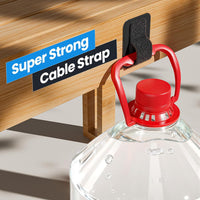 Cable Management Under Desk, 【Up to 15 Cord】【Enhanced Wire Holder】 Cord Organizer Holder, Adjustable Hook and Loop Cable Ties, Wire Clips Under Table Hider Quick Pick Grocers