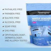 Neutrogena Makeup Remover Wipes, Daily Single Face Cleansing Towelettes, Makeup Removing Cleansing Wipes Removes Dirt & Oil, Alcohol-Free Face Towelettes, 20 ct Quick Pick Grocers