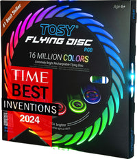TOSY Flying Disc - 108 RGB Multicolor or 36 Monocolor LEDs, Super Bright, Smart Modes, Easter Basket Stuffers Gift, Camping Toy for Kid/Teen/Adult, Auto Light Up, Rechargeable, Waterproof, 175g Quick Pick Grocers