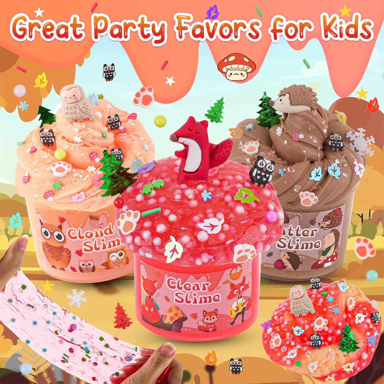 Cloud Slime kit for Girls Ages 8-12, Toys for Girls and Boys, for Kids Slime Set Party kit Goodie Bag Stuffers, 4 5 6 7 8 9 10 Year Old Girl Birthday Gift Cute Stuff Quick Pick Grocers