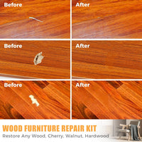 Wood Furniture Repair Kit- Set of 41 Laminate Vinyl Floor Repair Kit Wood Fillers,Floor Scratch Repair, Touch Up Markers, Restore Hardwood Scratches, Cracks, Hole for Floor, Table, Door, Cabinet Quick Pick Grocers