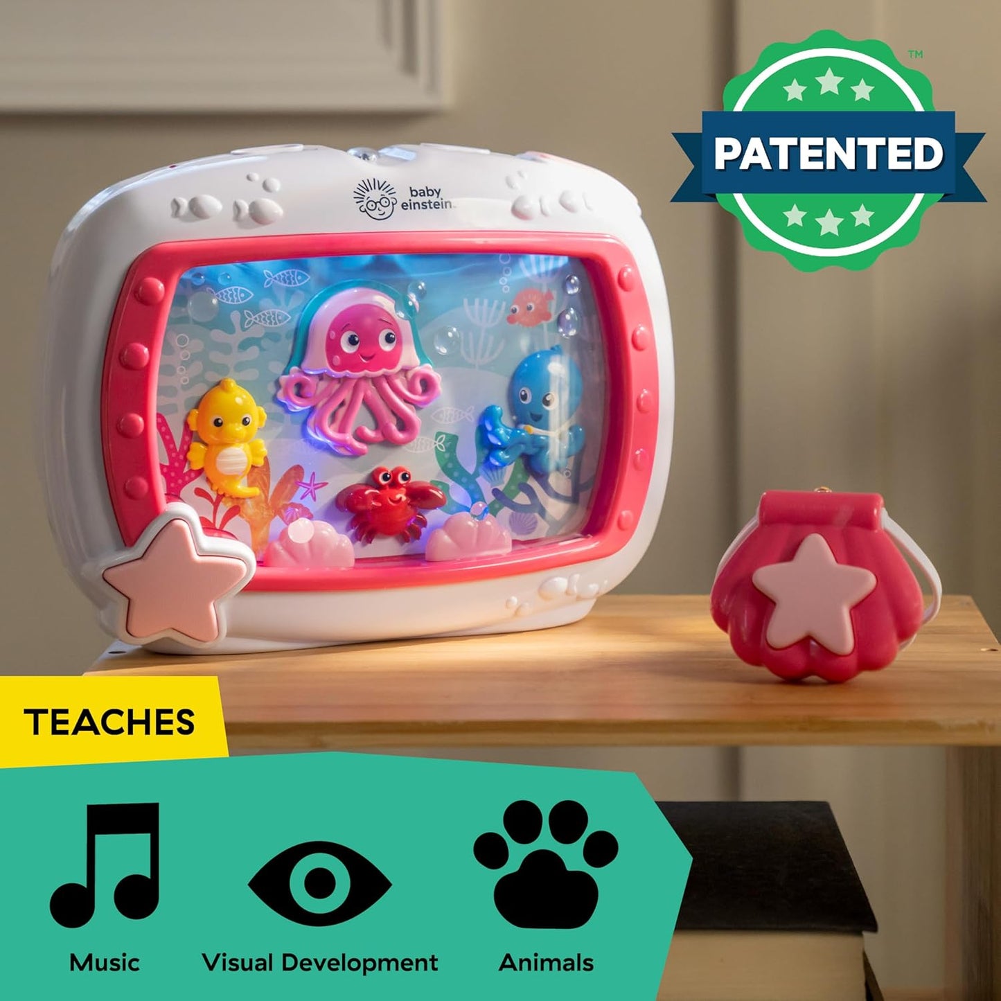 Baby Einstein Sea Dreams Soother Musical Crib Toy and Sound Machine, Newborn and up Quick Pick Grocers