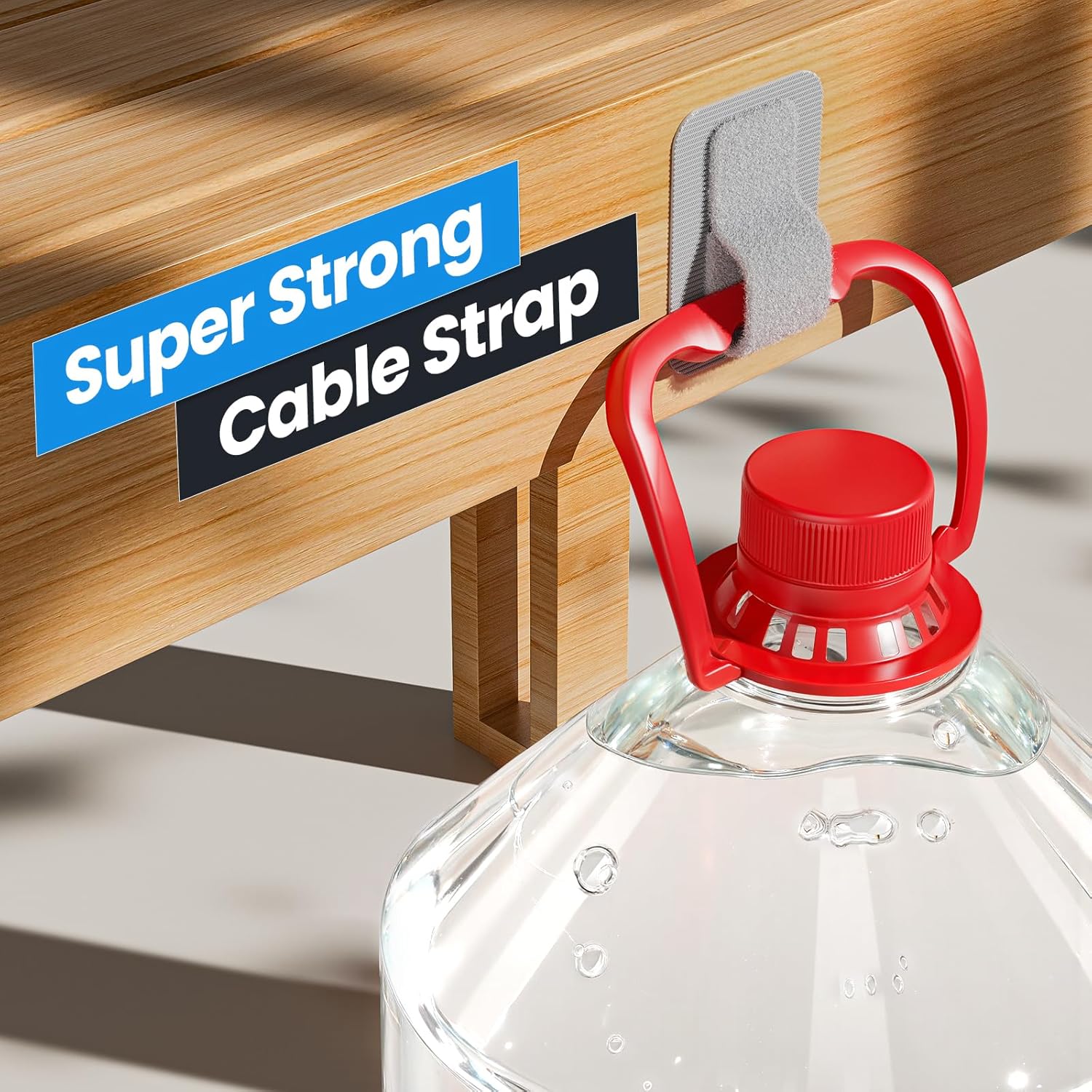 Cable Management Under Desk, 【Up to 15 Cord】【Enhanced Wire Holder】 Cord Organizer Holder, Adjustable Hook and Loop Cable Ties, Wire Clips Under Table Hider Quick Pick Grocers